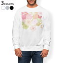 トレーナー メンズ 長袖 ホワイト グレー ブラック デザイン S M L XL 2XL sweatshirt trainer 白 黒 灰色 スウェット 014829 春 桜 花 花びら ピンク