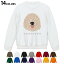 選べる14カラートレーナー メンズ 長袖 ホワイト グレー ブラック デザイン S M L XL 2XL sweatshirt trainer 白 黒 灰色 裏起毛 スウェット 022593 犬コモンドール 3,680円