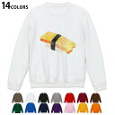 選べる14カラートレーナー メンズ 長袖 ホワイト グレー ブラック デザイン S M L XL 2XL sweatshirt　trainer　白　黒　灰色　スウェット 016177 お寿司　食べ物　和食