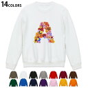 選べる14カラートレーナー メンズ 長袖 ホワイト グレー ブラック デザイン S M L XL 2XL sweatshirt　trainer　白　黒　灰色　スウェット 019306 文字 a アルファベット