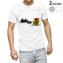 Tシャツ メンズ 半袖 ホワイト グレー デザイン S M L XL 2XL Tシャツ ティーシャツ T shirt 000164 黒猫 イラスト プレゼント