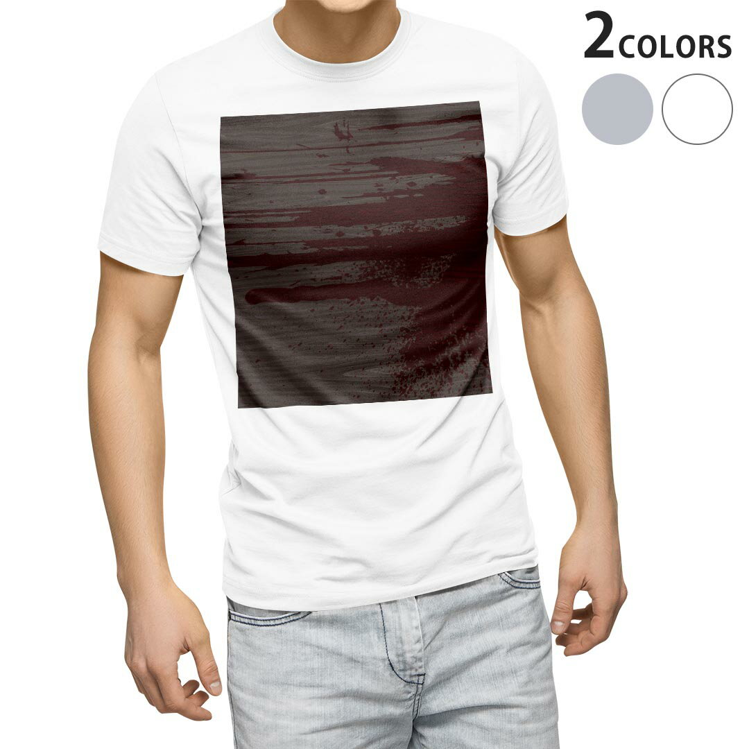 T-Shirts - Tシャツ メンズ 半袖 ホワイト グレー デザイン S M L XL 2XL Tシャツ ティーシャツ T shirt 000372 木目