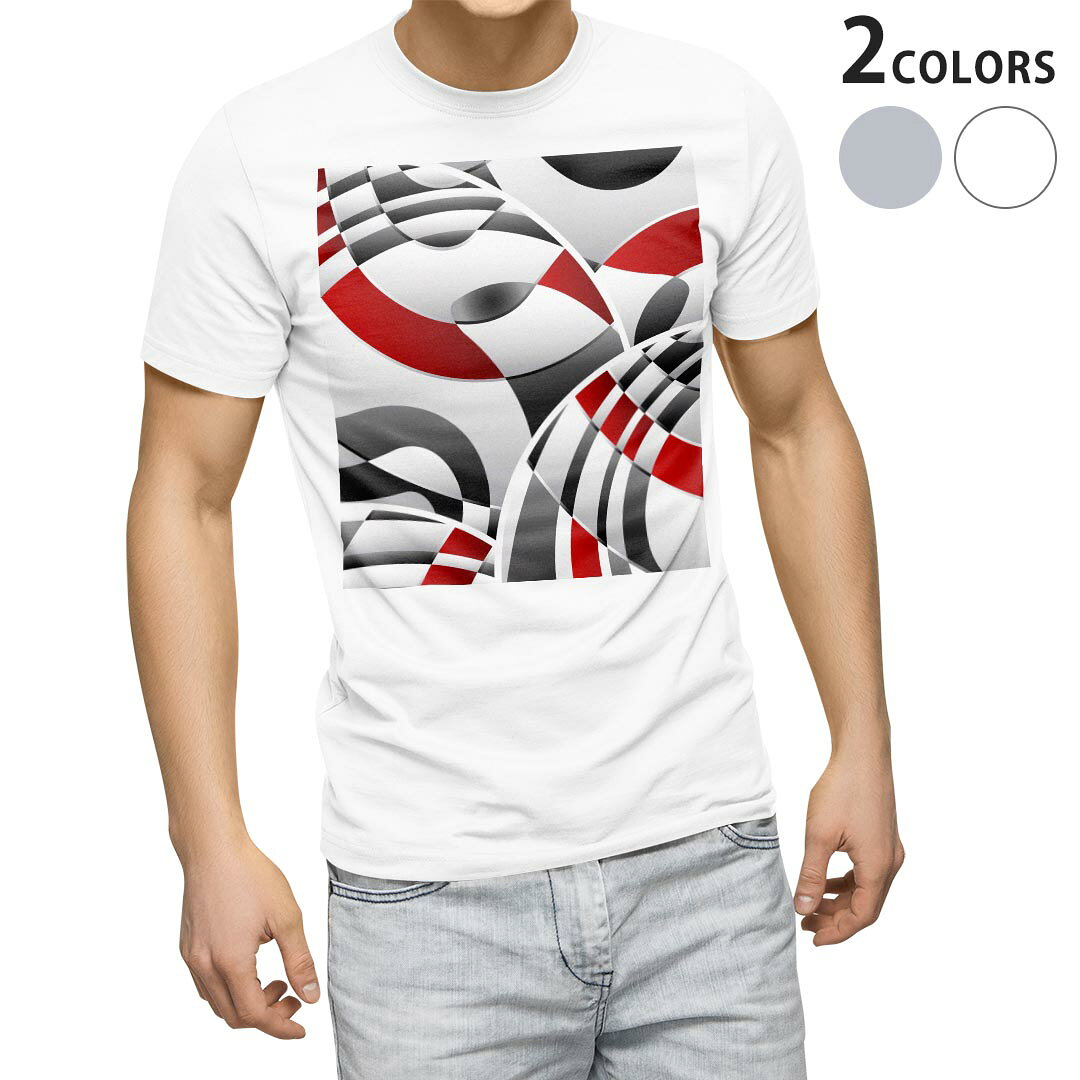 Tシャツ メンズ 半袖 ホワイト グレー デザイン S M L XL 2XL Tシャツ ティーシャツ T shirt 000484 市松模様　ウェーブ kabekore-11118221 kabeコレ パッケージ画像