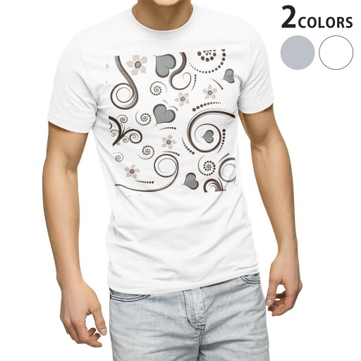 Tシャツ メンズ 半袖 ホワイト グレー デザイン S M L XL 2XL Tシャツ ティーシャツ T shirt 000731 ハート 花 Tシャツ メンズ 半袖 ホワイト グレー デザイン S M L XL 2XL Tシャツ ティーシャツ T shirt 000731 ハート 花