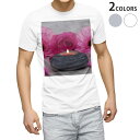 Tシャツ メンズ 半袖 ホワイト グレー デザイン S M L XL 2XL Tシャツ ティーシャツ T shirt 001000 花 アロマ(4)