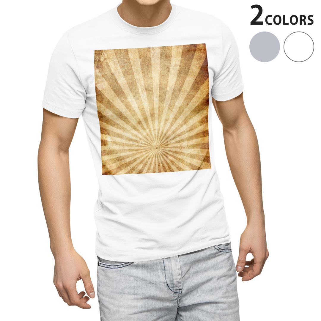 Tシャツ メンズ 半袖 ホワイト グレー デザイン S M L XL 2XL Tシャツ ティーシャツ T shirt 001019 ヴィンテージ　柄