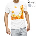 Tシャツ メンズ 半袖 ホワイト グレー デザイン S M L XL 2XL Tシャツ ティーシャツ T shirt 001284 紅葉 秋