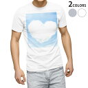 Tシャツ メンズ 半袖 ホワイト グレー デザイン S M L XL 2XL Tシャツ ティーシャツ T shirt 001725 ハート 空(4)