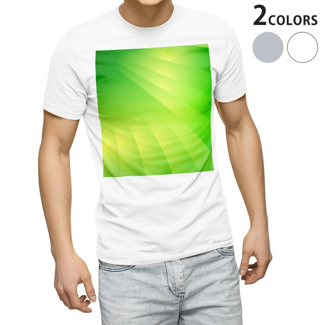 Tシャツ メンズ 半袖 ホワイト グレー デザイン S M L XL 2XL Tシャツ ティーシャツ T shirt 001817 シンプル 模様 緑