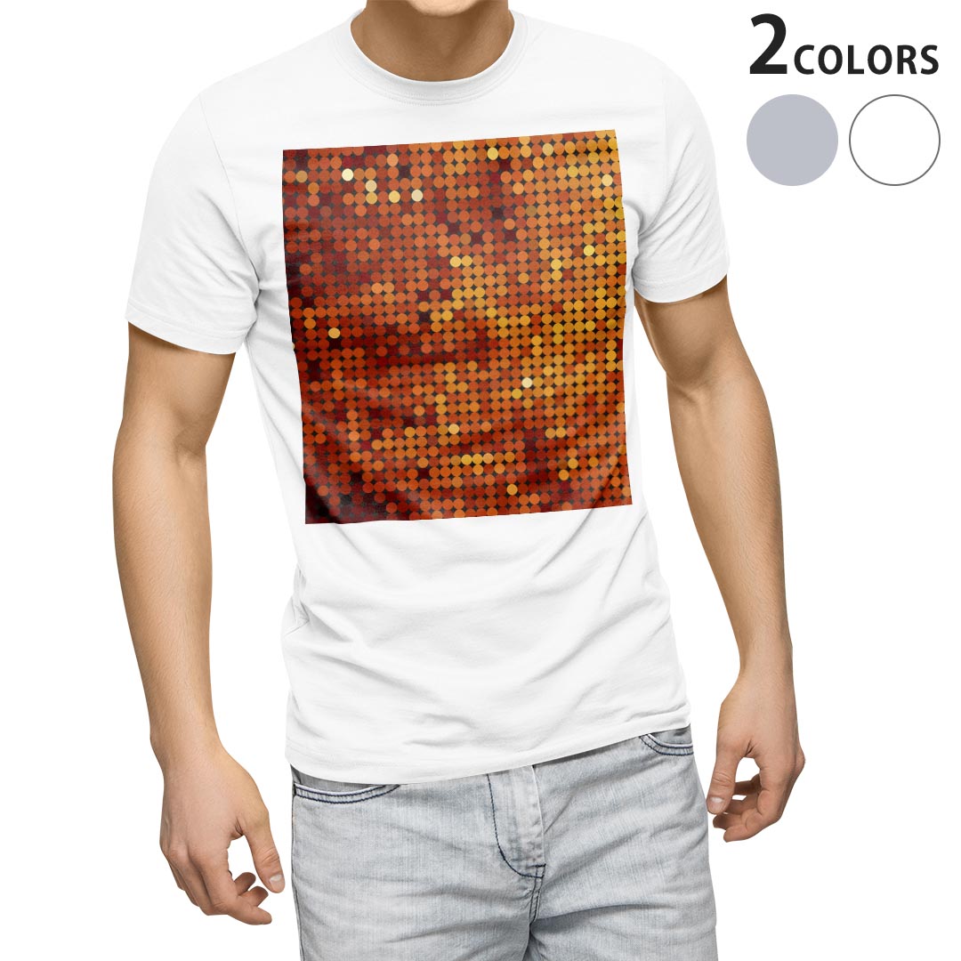 海外俱樂部（西班牙） - Tシャツ メンズ 半袖 ホワイト グレー デザイン S M L XL 2XL Tシャツ ティーシャツ T shirt 001947 ゴールド　ギラギラ