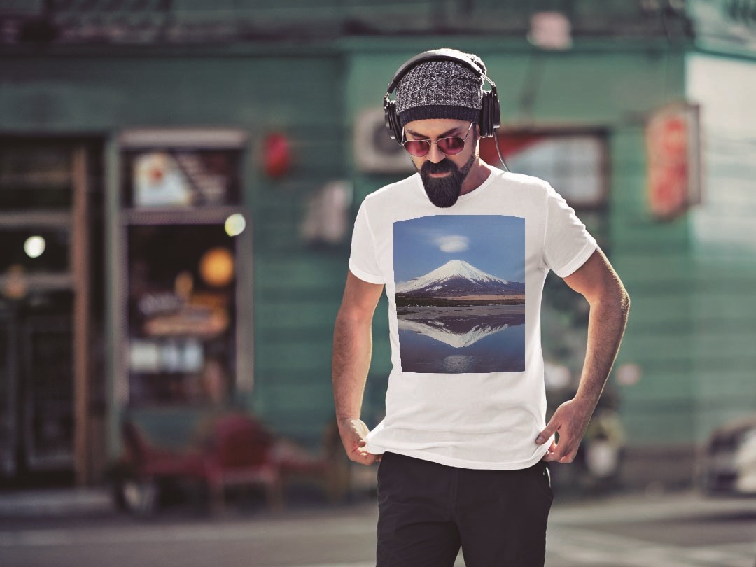 Tシャツ メンズ 半袖 ホワイト グレー デザイン S M L XL 2XL Tシャツ ティーシャツ T shirt 002812 景色　風景　写真