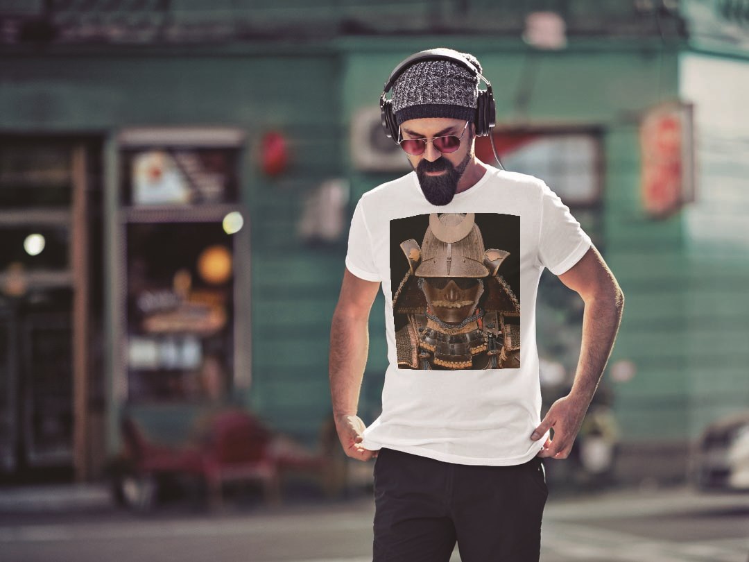 tシャツ メンズ 半袖 ホワイト グレー デザイン XS S M L XL 2XL Tシャツ ティーシャツ T shirt 003413 その他 ユニーク 和風　和柄　侍