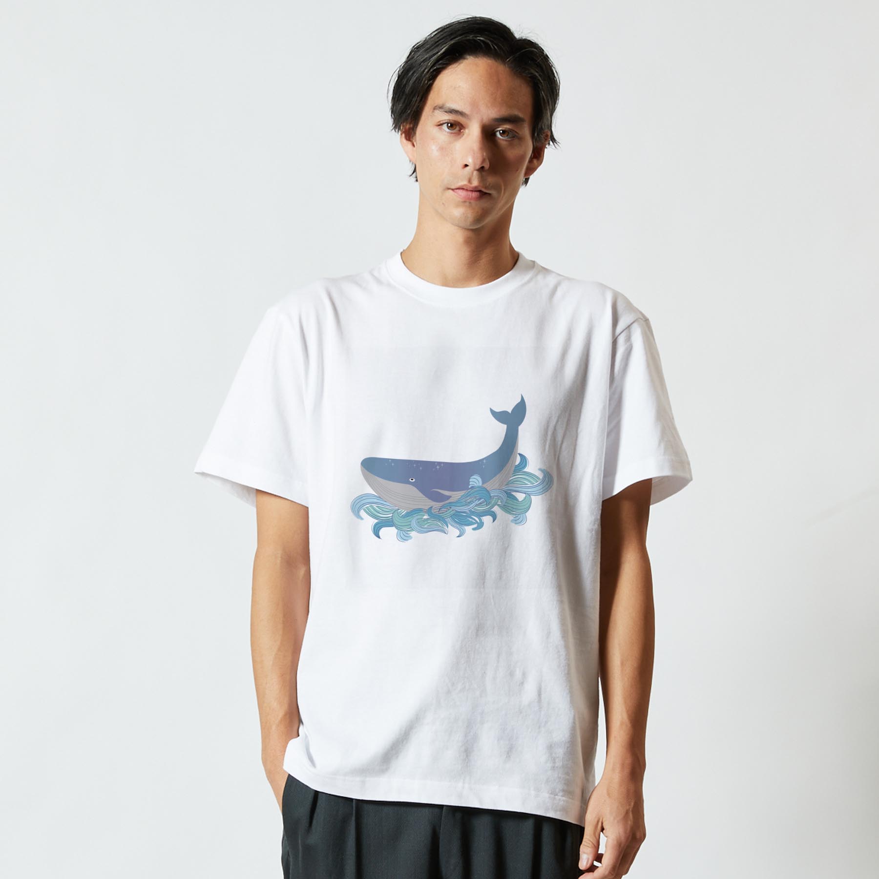 Tシャツ メンズ 半袖 ホワイト グレー デザイン S M L XL 2XL Tシャツ ティーシャツ T shirt 032255 海 イラスト