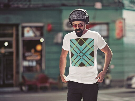 Tシャツ メンズ 半袖 ホワイト グレー デザイン S M L XL 2XL Tシャツ ティーシャツ T shirt 004036 チェック 青 黒