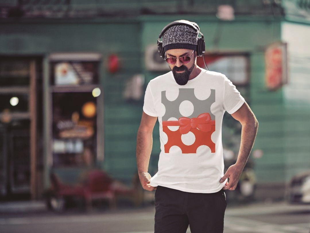 T-Shirt Hombres Semirrujo Blanco Gris Diseño S M L XL 2XL T-Shirt T-Shirt 007942 Cinturón Rojo Rojo — vista 2
