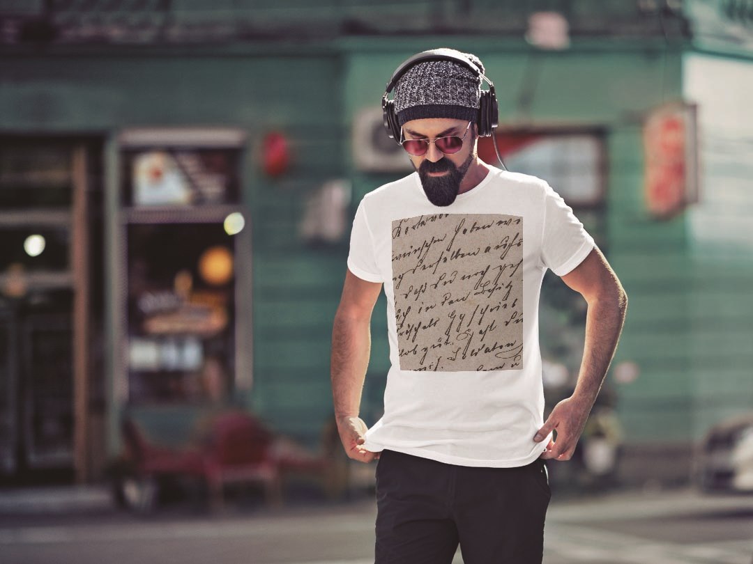 Tシャツ メンズ 半袖 ホワイト グレー デザイン S M L XL 2XL Tシャツ ティーシャツ T shirt 007981 英語　文字　写真　紙