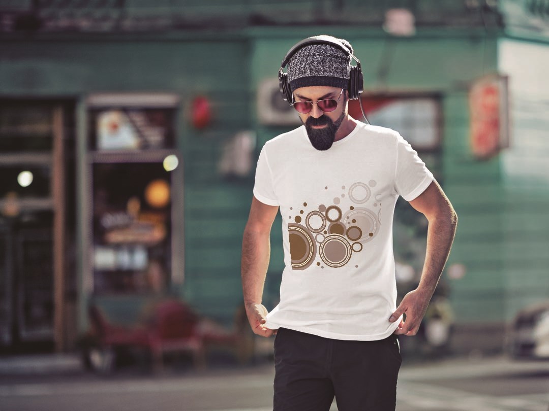 Tシャツ メンズ 半袖 ホワイト グレー デザイン S M L XL 2XL Tシャツ ティーシャツ T shirt 008942 丸　水玉　白　ホワイト　シンプル 2