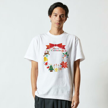 tシャツ メンズ 半袖 ホワイト グレー デザイン XS S M L XL 2XL Tシャツ ティーシャツ T shirt 009453 クリスマス　カラフル　リボン