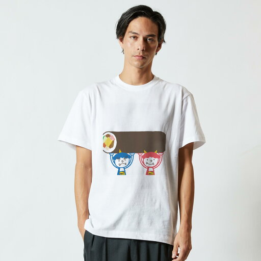 Tシャツ メンズ 半袖 ホワイト 無地 デザイン M ティーシャツ T shirt 012870 節分 鬼 恵方巻