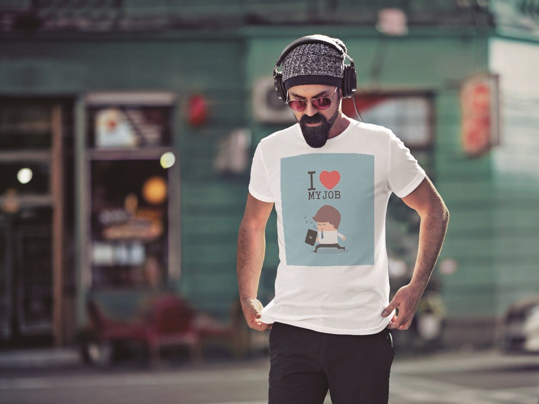 Tシャツ メンズ 半袖 ホワイト グレー デザイン S M L XL 2XL Tシャツ ティーシャツ T shirt 013578 仕事　人間　口笛