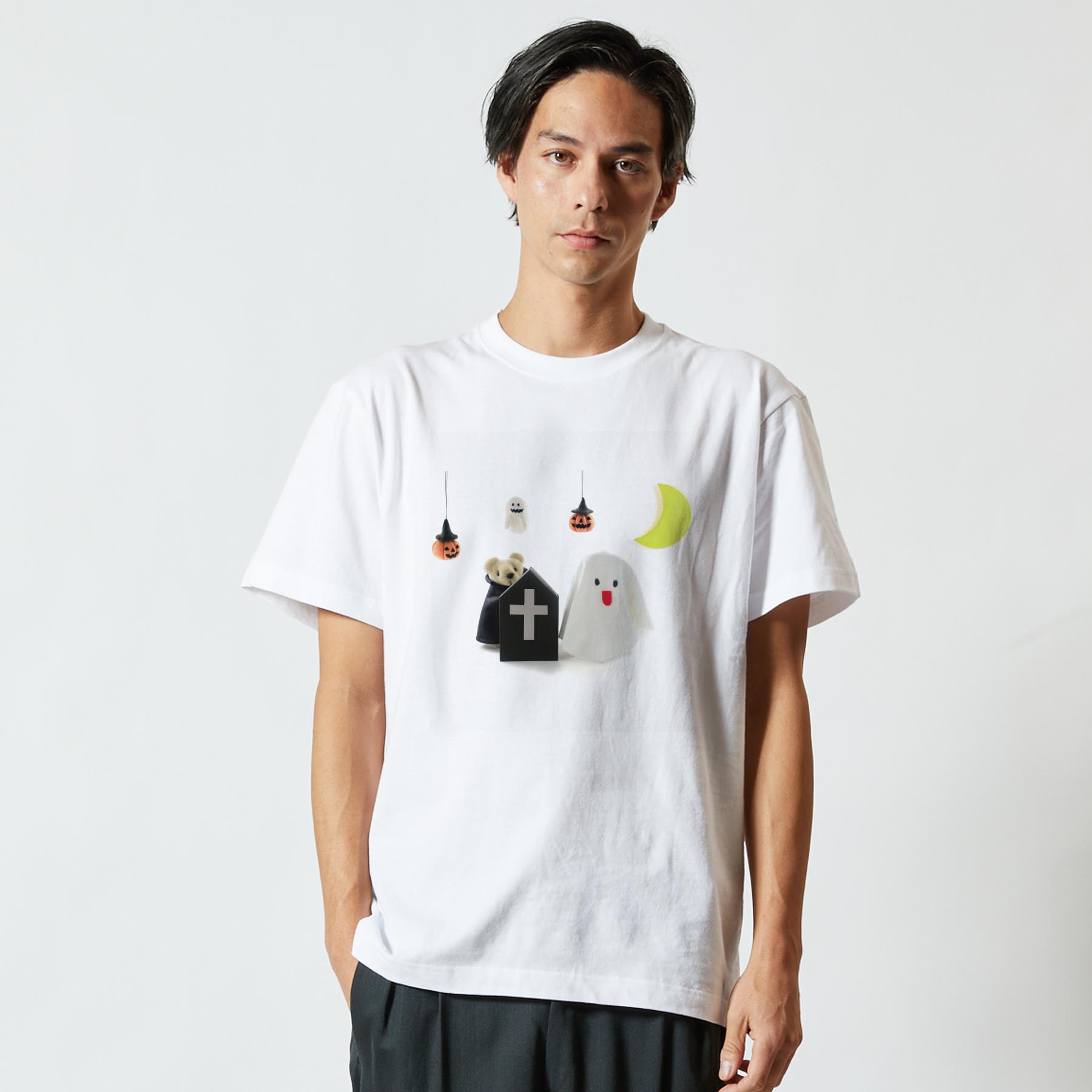 Tシャツ メンズ 半袖 ホワイト グレー デザイン S M L XL 2XL Tシャツ ティーシャ...