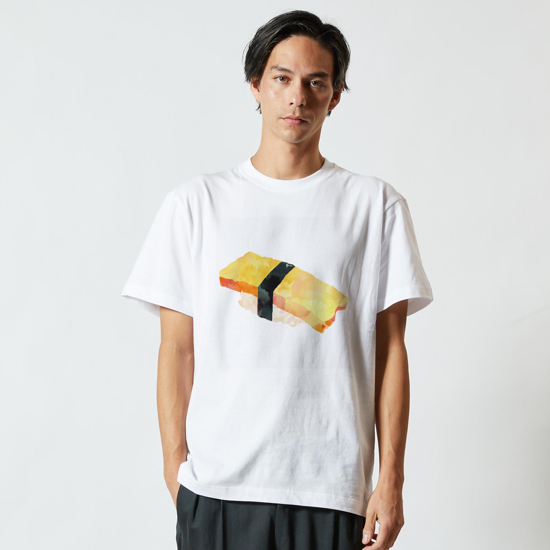 tシャツ メンズ 半袖 ホワイト グレー デザイン XS S M L XL 2XL Tシャツ ティーシャツ T shirt 016177 お寿司　食べ物　和食