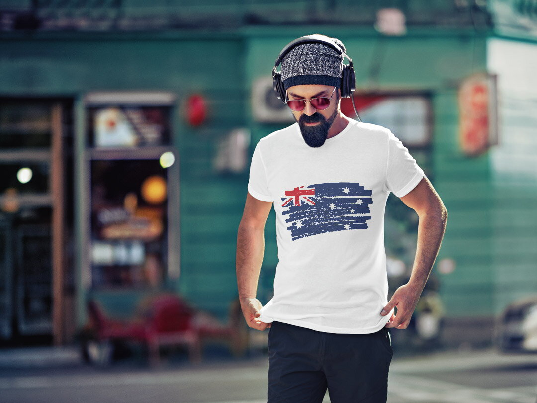 Tシャツ メンズ 半袖 ホワイト 無地 デザイン M ティーシャツ T shirt 018388 australia オーストラリア 2