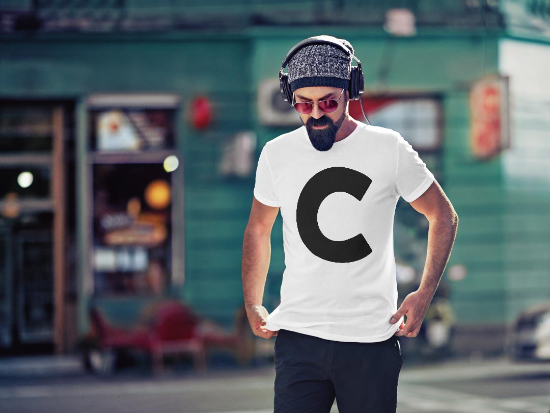 Tシャツ メンズ 半袖 ホワイト グレー デザイン S M L XL 2XL Tシャツ ティーシャツ T shirt 019183 文字 c アルファベット