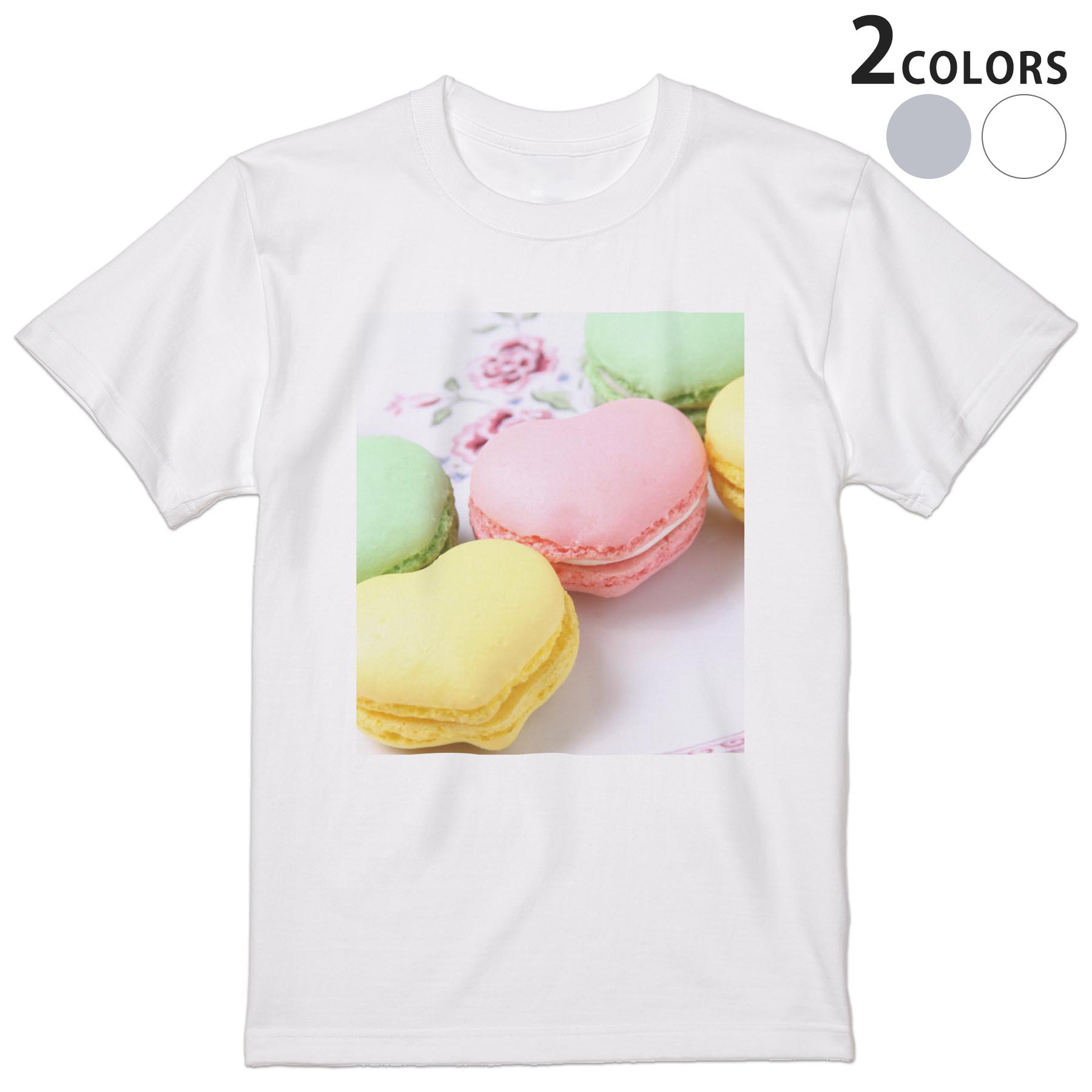 Tシャツ メンズ 半袖 ホワイト グレー デザイン S M L XL 2XL Tシャツ ティーシャツ T shirt 002672 マカロン カラフル 写真