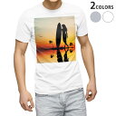 tシャツ メンズ 半袖 ホワイト グレー デザイン XS S M L XL 2XL Tシャツ ティーシャツ T shirt 003598 スポーツ サーフィン　海　イラスト