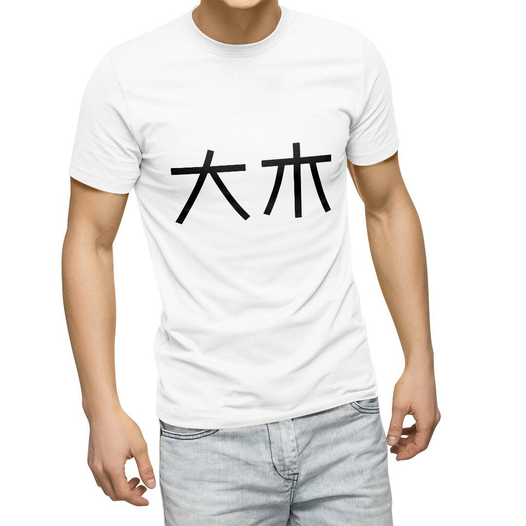 Tシャツ メンズ 半袖 ホワイト グレー デザイン S M L XL 2XL Tシャツ ティーシャツ T shirt 021787 苗字 名前 大木