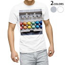 Tシャツ メンズ 半袖 ホワイト グレー デザイン S M L XL 2XL Tシャツ ティーシャツ T shirt 023245 たまご カラフル 写真