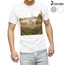 Tシャツ メンズ 半袖 ホワイト グレー デザイン S M L XL 2XL Tシャツ ティーシャツ T shirt 023441 メリーゴーランド 風景 写真(4)