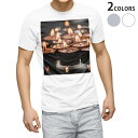 Tシャツ メンズ 半袖 ホワイト グレー デザイン S M L XL 2XL Tシャツ ティーシャツ T shirt 023873 キャンドル ろうそく