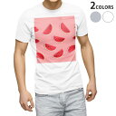 Tシャツ メンズ 半袖 ホワイト グレー デザイン S M L XL 2XL Tシャツ ティーシャツ T shirt 023955 スイカ　果物　フルーツ