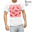 Tシャツ メンズ 半袖 ホワイト グレー デザイン S M L XL 2XL Tシャツ ティーシャツ T shirt 023955 スイカ 果物 フルーツ