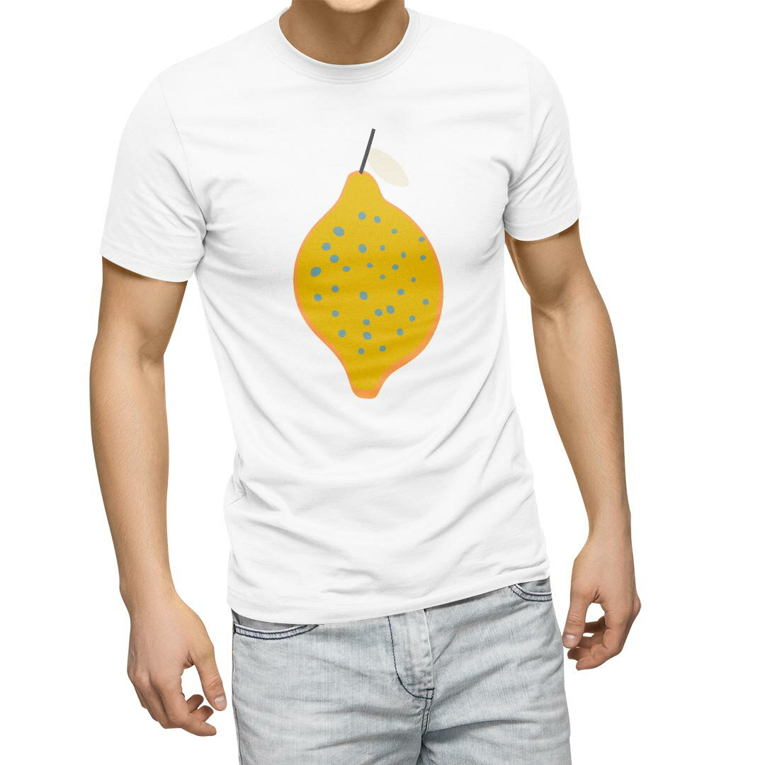 Original - Tシャツ メンズ 半袖 ホワイト グレー デザイン S M L XL 2XL Tシャツ ティーシャツ T shirt 032212 レモン