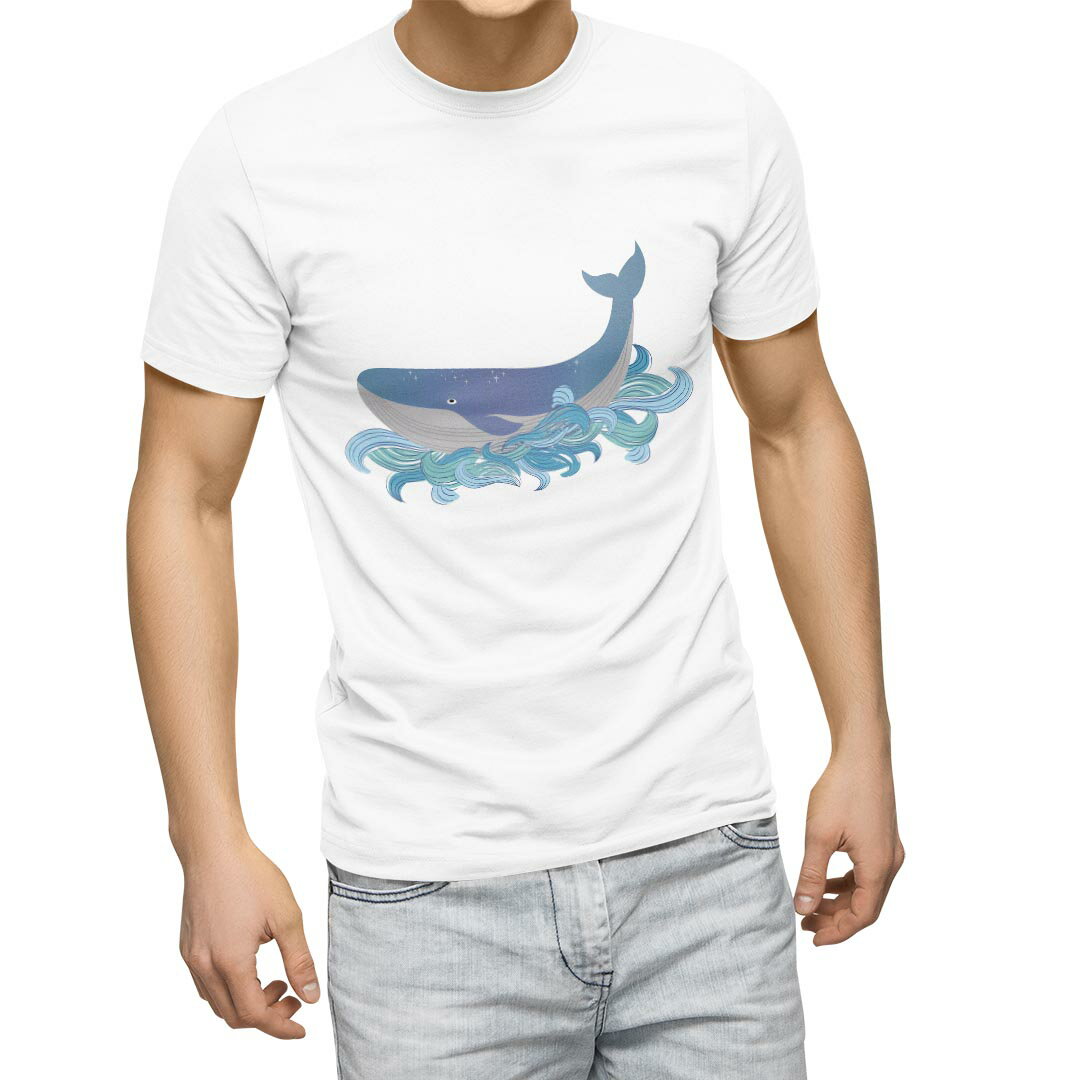 Tシャツ メンズ 半袖 ホワイト グレー デザイン S M L XL 2XL Tシャツ ティーシャツ T shirt 032255 海 イラスト