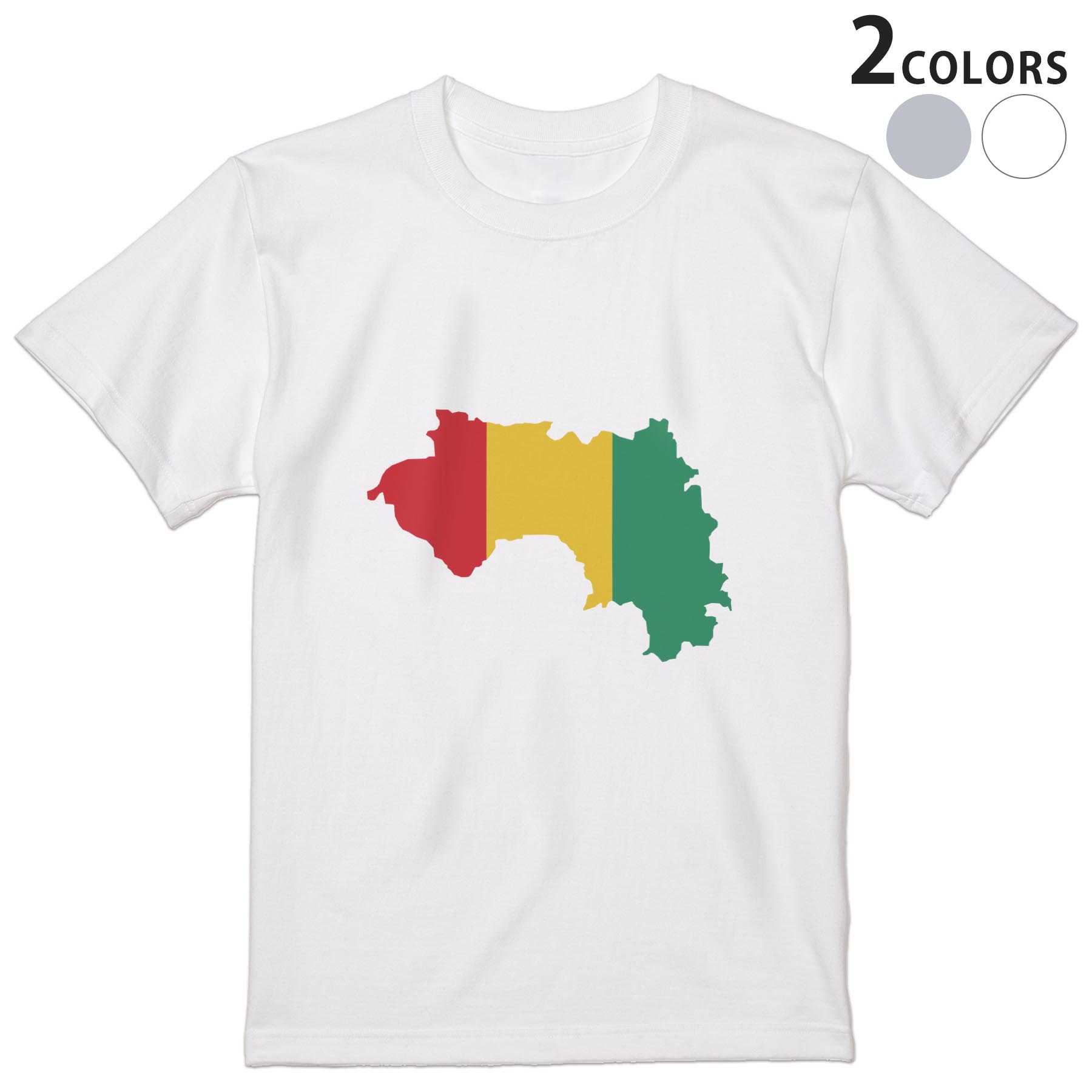 其它 - Tシャツ メンズ 半袖 ホワイト グレー デザイン S M L XL 2XL Tシャツ ティーシャツ T shirt 034525 GUINEA　ギニア