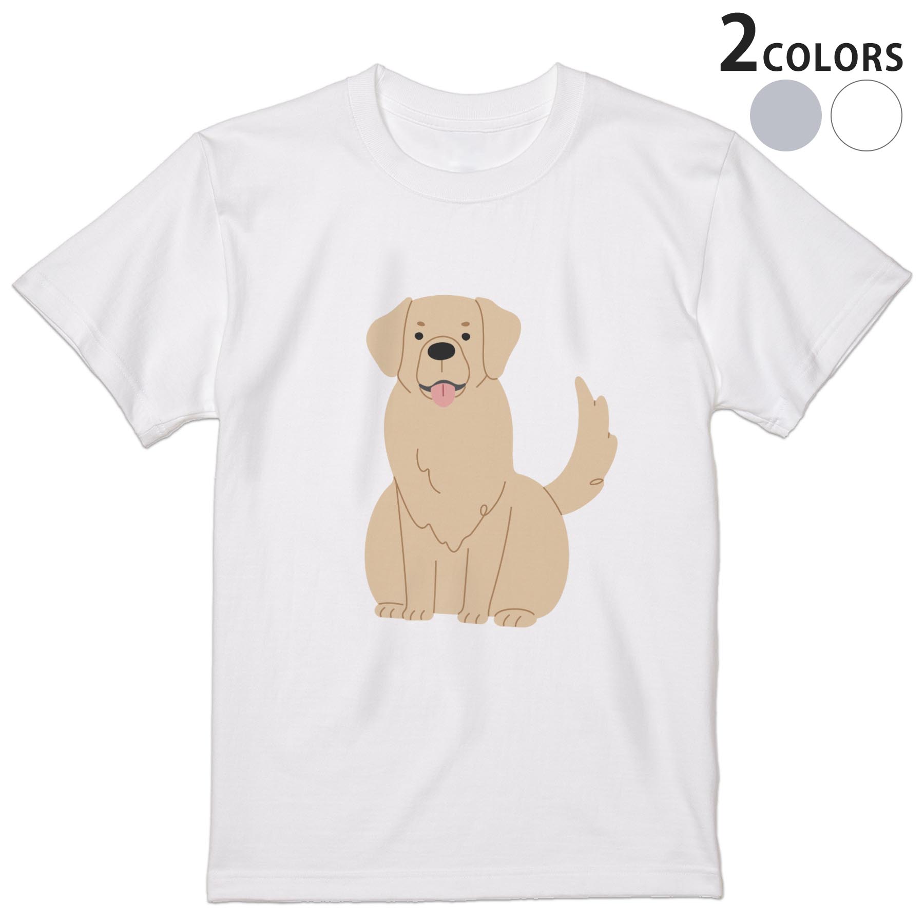 Tシャツ メンズ 半袖 ホワイト グレー デザイン S M L XL 2XL Tシャツ ティーシャツ T shirt 034722 犬 かわいい