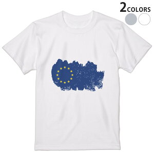 Tシャツ メンズ 半袖 ホワイト グレー デザイン S M L XL 2XL Tシャツ ティーシャツ T shirt 034726 欧州連合 フラッグ