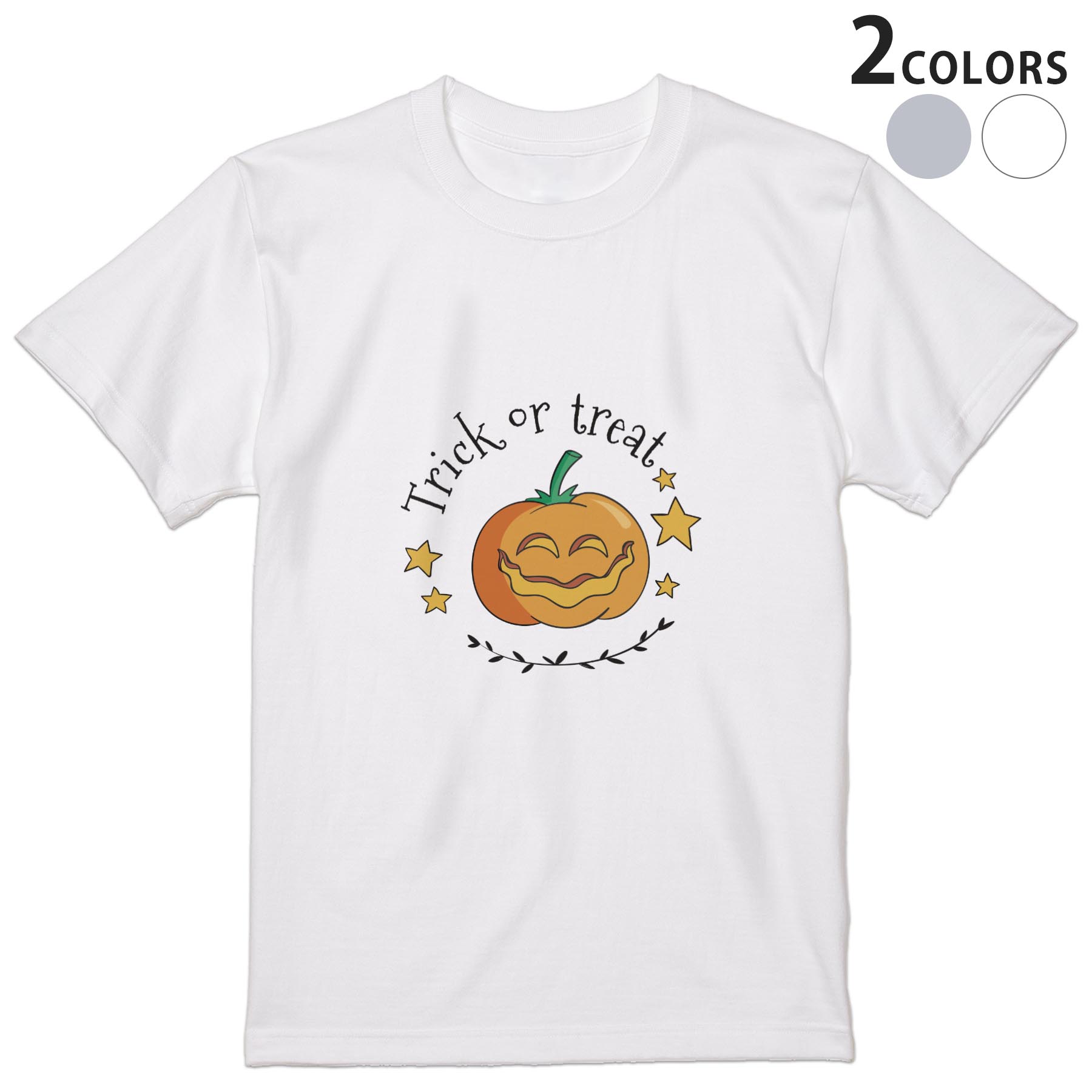 Tシャツ メンズ 半袖 ホワイト グレー デザイン S M L XL 2XL Tシャツ ティーシャツ T shirt 035504 かぼちゃ かわいい