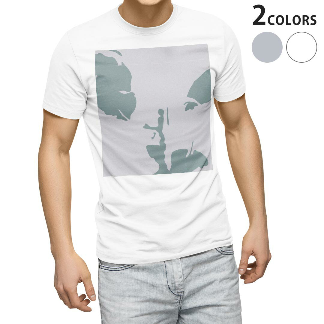 Original - Tシャツ メンズ 半袖 ホワイト グレー デザイン S M L XL 2XL Tシャツ ティーシャツ T shirt 004126 模様　青