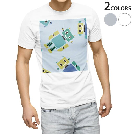 Tシャツ メンズ 半袖 ホワイト グレー デザイン S M L XL 2XL Tシャツ ティーシャツ T shirt 004271 ロボット キャラクター 青 Tシャツ メンズ 半袖 ホワイト グレー デザイン S M L XL 2XL Tシャツ ティーシャツ T shirt 004271 ロボット キャラクター 青