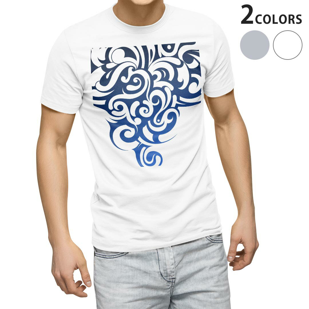 Tシャツ メンズ 半袖 ホワイト グレー デザイン S M L XL 2XL Tシャツ ティーシャツ T shirt 004511 シンプル　青