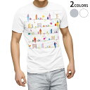 Tシャツ メンズ 半袖 ホワイト グレー デザイン S M L XL 2XL Tシャツ ティーシャツ T shirt 004995 プレゼント イラスト 英語