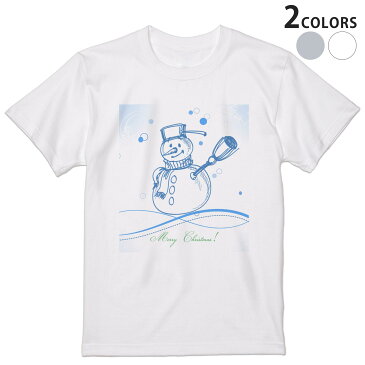 tシャツ メンズ 半袖 ホワイト グレー デザイン XS S M L XL 2XL Tシャツ ティーシャツ T shirt 005021 スノーマン　冬　イラスト