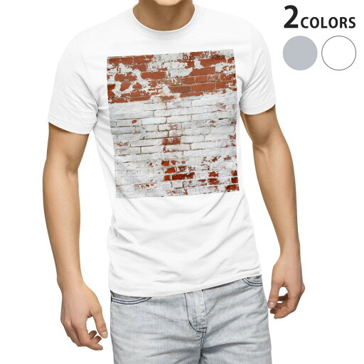 Tシャツ メンズ 半袖 ホワイト グレー デザイン S M L XL 2XL Tシャツ ティーシャツ T shirt 005069 レンガ 写真 ブラウン Tシャツ メンズ 半袖 ホワイト グレー デザイン S M L XL 2XL Tシャツ ティーシャツ T shirt 005069 レンガ 写真 ブラウン