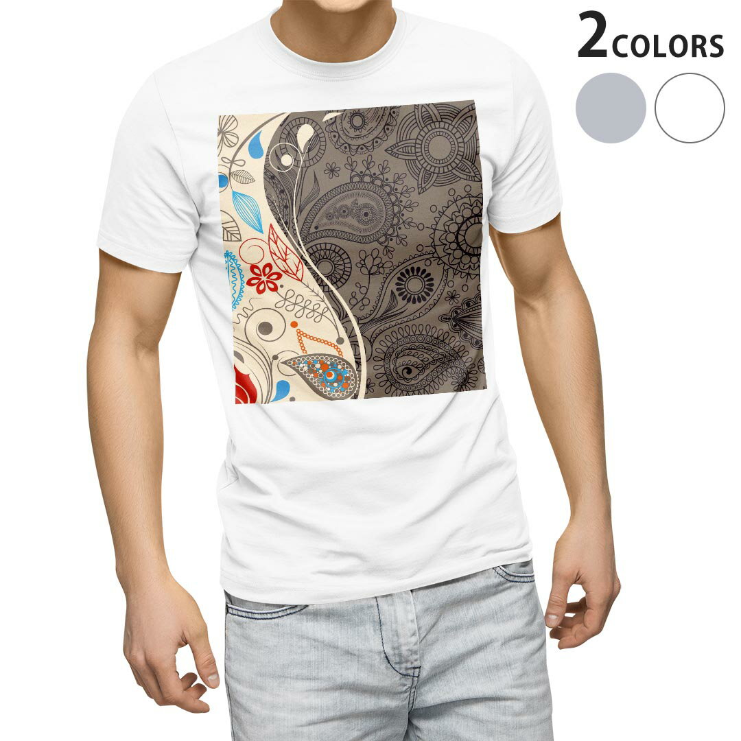 Tシャツ メンズ 半袖 ホワイト グレー デザイン S M L XL 2XL Tシャツ ティーシャ...