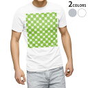 Tシャツ メンズ 半袖 ホワイト グレー デザイン S M L XL 2XL Tシャツ ティーシャツ T shirt 005213 四つ葉 クローバー 緑